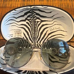 Roberto Cavalli Silver and Black Sunglasses/ Swarovski crystal